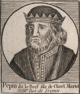 Porträtt av Pepin III dit Pepin le Brief av Unknown artist