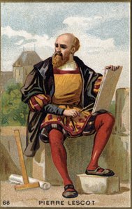 Porträtt av Pierre Lescot (1515 - 1578), fransk arkitekt och målare. Kromolitografi av 1800-talet. av Unknown artist