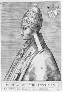 Porträtt av påven Boniface VIII (Benedetto Caetani dit Boniface VIII av Unknown artist