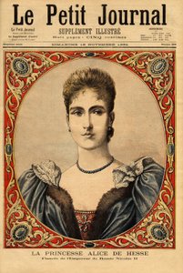 Porträtt av prinsessan Alix av Hessen (eller Alexandra av Hessen Darmstadt av Unknown artist