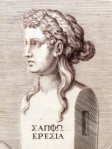 Porträtt av Sapho (Sappho). av Unknown artist
