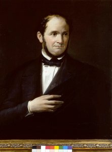 Porträtt av Saverio Mercadante (1795-1870), italiensk kompositör, anonym målning. Teatermuseet La Scala, Milano av Unknown artist