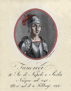 Porträtt av Tancrede de Lecce (Tancredi) kung av Sicilien och Neapel (1140-1194). av Unknown artist
