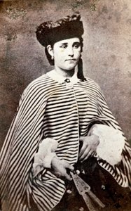 Porträtt av Teresita Garibaldi (1845-1903), dotter till den italienska patrioten och hjältar till Risorgimento Giuseppe Garibaldi (1807-1882) och hans första fru Anita (1821-1849). Fotografi privat samling av Unknown artist