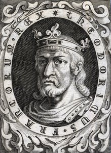 Porträtt av Thierry II (? - 613), kung av Bourgogne och Austrasien. av Unknown artist