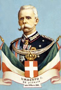 Porträtt av Umberto 1:e kung av Italien (Humbert I av Unknown artist