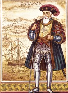 Porträtt av Vasco de Gama. Kromolitografi. av Unknown artist