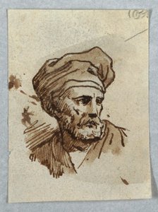 Porträtt av en man med mössa av Unknown artist