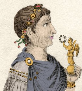 Porträtt av den östromerske kejsaren Flavius Arcadius (377-408) av Unknown artist