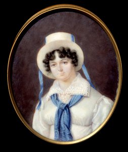 Porträtt av det engelska äventyret Sophie Dawes, Baroness of Feucheres (1790-1840), i jaktdräkt Anonym pastellmålning 1800-tals Chantilly, Musee Conde av Unknown artist