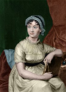 Porträtt av den engelska författaren Jane Austen (1775-1817) Gravyr från boken "Porträttgalleri av framstående män och kvinnor i Europa och Amerika" av biograf Evert Augustus Duyckinck (1816-1878). 1893, vol. 1 av Unknown artist