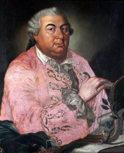 Porträtt av den italienske kompositören Niccolo Jommelli (1714 -1774) Anonym målning. 1760 runt Bologna, Civic Museum och Music Library av Unknown artist