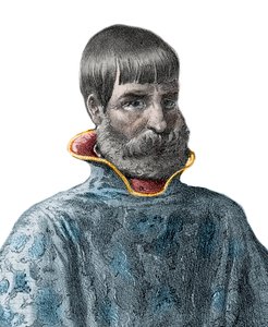 Porträtt av den spanske conquistadoren Juan Ponce de Leon (1460-1521), upptäcktsresande av Florida - Porträtt av Juan Ponce de Leon - spansk upptäcktsresande av Unknown artist