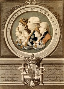 Porträtt av kungafamiljen i Spanien: Kung Carlos IV (Karl IV av Unknown artist