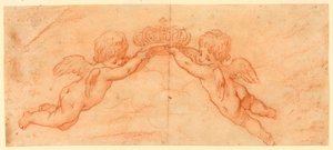Putti med krona av Unknown artist