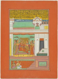 Raga Malkaushika, Sida från en Jaipur Ragamala-sats av Unknown artist