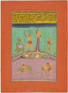Ragini Desakh, sida från en Jaipur Ragamala-uppsättning av Unknown artist