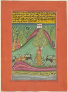 Ragini Todi, sida från en Jaipur Ragamala-uppsättning av Unknown artist