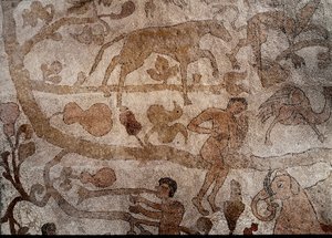 Representation av den imaginära indiska faunan som symboliserar Alexander den stores bedrifter av Unknown artist