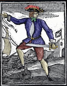 Representation av piraten Howell Davis, verksam omkring 1718-1719. av Unknown artist