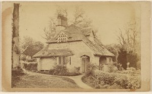 Thomas Roberts bostad vid Wodenethe Fish Kill på Hudson N.Y. [exteriörvy av Rose Cottage, Blaise Hamlet] av Unknown artist