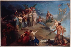 Revolutionsallegori, ca 1790 (olja) av Unknown artist