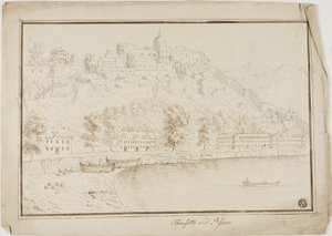 Rhinefelts och Saint Goar av Unknown artist