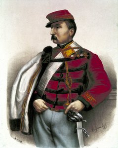 Risorgimento: Porträtt av Nino Bixio (1821-1873), italiensk militär och politiker. Han tog en viktig del i Italian Unite. av Unknown artist