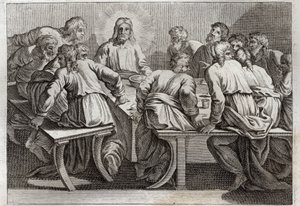 Royaumont Bibeln, Nya testamentet: Cene. Illustration av 1811. av Unknown artist