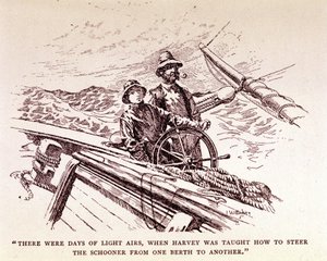 Rudyard Kipling: "Captains courageous", New York 1899 (gravyr) av Unknown artist