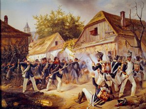 Ryska kampanjen: "" Överlämnandet av trupperna i Vandamme till slaget vid Culm (Kulm) den 30/08/1813"" 1813 Paris, Armees museum av Unknown artist