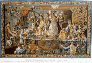 Helige kung Karl VII i Reims den 17 juli av Unknown artist