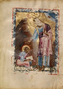 Sankt Johannes evangelisten dikterar av Unknown artist