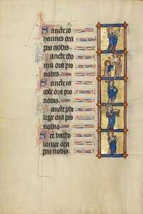 Johannes evangelisten med den förgiftade kalken; Thomas tvivlar; Jakob med en bok och den förgiftade klubban; Filip bär en korg med bröd; Bartolomeus med en bok av Unknown artist