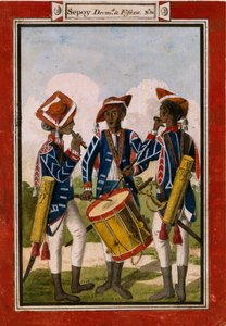 Sepoy trummor och fifers av Unknown artist