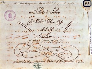Noter för Salve Regina av Domenico Scarlatti av Unknown artist