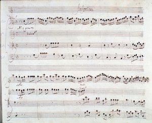 Noter för The coronation of Darius av Giuseppe Aldrovandini (1703) av Unknown artist