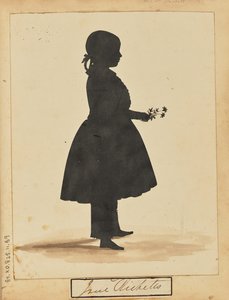 [Silhuett av en flicka] av Unknown artist