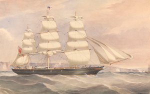 Klippfartyget "Silver Eagle" (1861), ca 1861-64 (akvarell) av Unknown artist