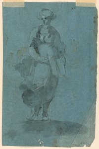 Skisser A) Sibylla (?); B) Johannes predikan av Unknown artist