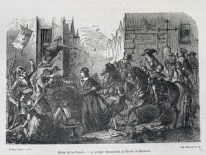 Sling Scene - Folket som kräver Brousels frihet 1648 av Unknown artist