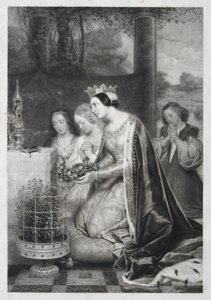 St. Amelia, drottning av Ungern av Unknown artist