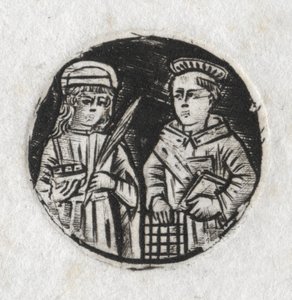 St. Lawrence och St. Lucy av Unknown artist