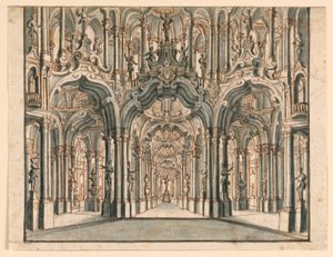 Scenografi, Arcaded Palace Hall av Unknown artist