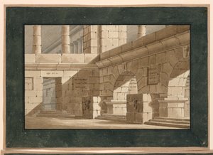 Scenografi, Court of Antique Building av Unknown artist