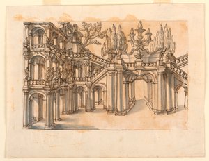 Scendesign: Trappa i Park av Unknown artist