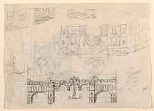 Scenografi: ett torg av Unknown artist
