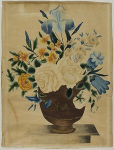 Stilleben med blomsterarrangemang i kruka av Unknown artist