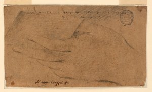 Studie: Vänsterhanden på en kvinna som håller ett pappersark av Unknown artist