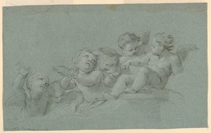 Studie av änglar av Unknown artist